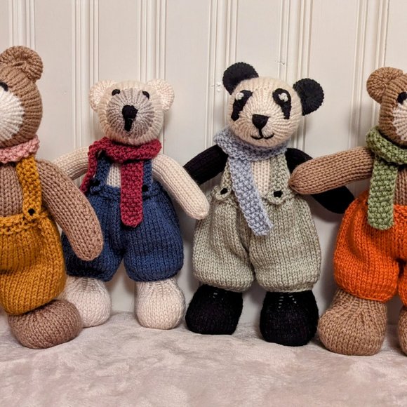 Meet Fred - Hand made Tricot panda bear baby birthday gift 13 inches - Picture 2 of 2